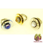 RS37 Кольцо Clarity муранское стекло