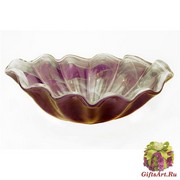 05960 Блюдо-ладья 15х27см, высота 9 см  цвет фиолетовый