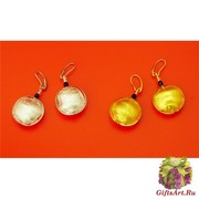 S547MOD Серьги Classic золото и серебро муранское стекло