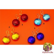 S1078/maz Серьги Simply различные цвета муранское стекло