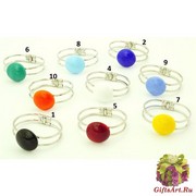 VM0584  Браслет на металлической основе vetro pasta различные цвета муранское стекло