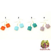 Vac/O9250 Серьги Эстер к колье С9245-2 муранское стекло