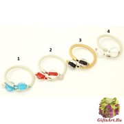 Vac/B9797 Браслет Candy на металлизированной текстильной сетке муранское стекло