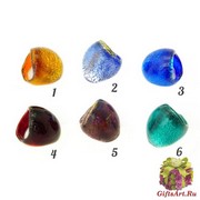 NV52 Кольцо Bright шамаре' 7 цветов муранское стекло