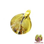 RD28 Подвеска крупная Aurum муранское стекло