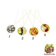 2019-39 (1) Колье Олимп на цепочке кобра 80см муранское стекло