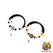 Vac/B8296 Браслет Ариадна на кожаном браслете муранское стекло