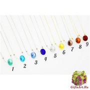 2019-41 Колье Maybe-1 на цепочке кобра различные цвета муранское стекло