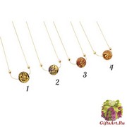 2019-41 Колье Maybe-2 на цепочке кобра &quot;рваное&quot;золото муранское стекло