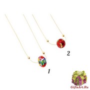 2019-41-1 Колье Maybe-4 на цепочке кобра 1000 роз муранское стекло