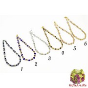 EN208 Колье Чарльстон c кристаллами 45 см муранское стекло