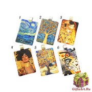 NV60 Подвеска 5х3,5см Реплики картин известных художников муранское стекло