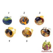 NV60 Кольцо Реплики картин известных художников муранское стекло