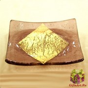 294/A Блюдо мал. авантюрин/зол.фольга