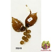 532/G  Веточка с желудем (дл. 15см) муранское стекло