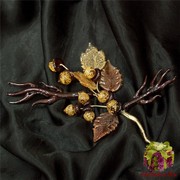 534/G Ветка с желудями (дл. 18см) муранское стекло