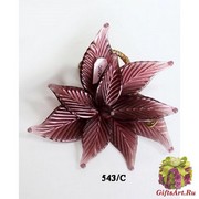 543/C Декор. композиция Цветок (дл. 11см)  муранское стекло