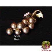 543/H Виноградная гроздь с 13 ягодами (дл. 12см) муранское стекло