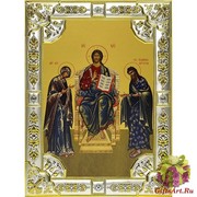 Икона освященная &quot;Деисус, Спас на Престоле&quot;, 18x24 см, со стразами