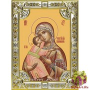 Икона освященная &quot;Владимирская Божия Матерь&quot;, 18х24 см со стразами, 18x24 см