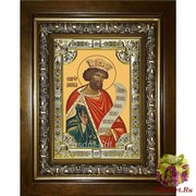 Икона освященная &quot;Давид царь и пророк&quot;, 18x24 см, со стразами, в деревянном киоте 24x30 см, 24x30 см