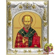 Икона освященная &quot;Николай Чудотворец, архиепископ Мир Ликийских&quot;, 14x18 см
