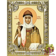 Икона освященная &quot;Ольга равноапостольная великая княгиня&quot;, 18x24 см, со стразами