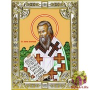 Икона освященная &quot;Мирон Чудотворец, епископ Критский, святитель&quot;, 18x24 см со стразами, 18x24 см