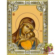 Икона освященная &quot;Корсунская икона Божией Матери&quot;, 18x24 см, со стразами