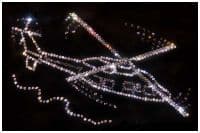 Картина со стразами Вертолет Сикорского 20x30 см