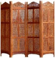 Ширма сквозная ажурная резьба &quot;Цветы Кашмира&quot; из палисандра.