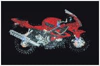 Картина со стразами Мотоцикл 20x30 см