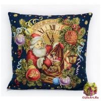 Наволочка гобеленовая новогодняя. Новогодняя Россия. Размер 50х50 см.