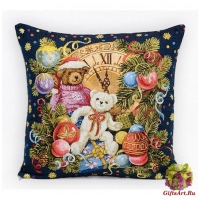 Наволочка гобеленовая новогодняя. Новогодняя Россия 2. Размер 50х50 см.