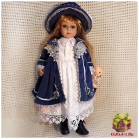 Коллекционная фарфоровая кукла Эльза Ручная работа Высота 50 см. США