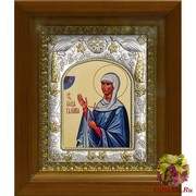 Икона освященная &quot;Галина Коринфская мученица&quot;, 14x18 см, в деревянном киоте 20x24 см, 20x24 см