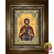 Икона освященная &quot;Евфросин Палестинский ,повар,преподобный&quot;, 18x24 см, со стразами, в деревянном киоте 24x30 см, 24x30 см