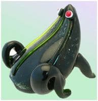 Жаба красавица из стекла. Фигурка в стиле Мурано. Длина 30 см.