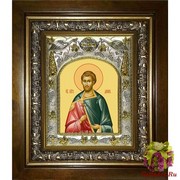 Икона освященная &quot;Дион Римский ,мученик&quot;, 14x18 см, в деревянном киоте 20x24 см, 20x24 см