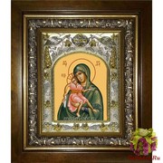 Икона освященная &quot;Достойно Есть икона Божией Матери&quot;, 14x18 см, в деревянном киоте 20x24 см, 20x24 см