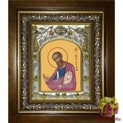 Икона освященная &quot;Павел апостол&quot;, 14x18 см, в деревянном киоте 20x24 см, 20x24 см