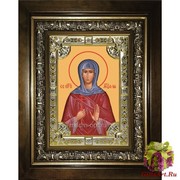 Икона освященная &quot;Ия мученица&quot;,18x24 см, со стразами, в деревянном киоте 24x30 см, 24x30 см