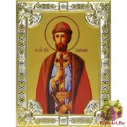 Икона освященная &quot;Святой князь Святослав Юрьевский Владимирский&quot;, 18x24 см, со стразами