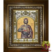 Икона освященная &quot;Анастасий Персиянин преподобномученик&quot;, 14x18 см, в деревянном киоте 20x24 см, 20x24 см