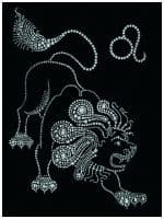 Хрустальная картина со стразами Лев 30x40 см