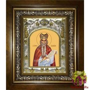 Икона освященная &quot;Захария пророк&quot;, 14x18 см, в деревянном киоте 20x24 см, 20x24 см