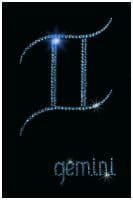 Хрустальная картина Символ близнецы