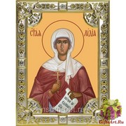 Икона освященная &quot;Лидия мученица&quot;,18x24 см, со стразами, 18x24 см