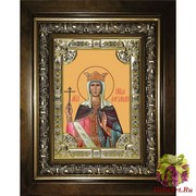 Икона освященная &quot;Александра Римская мученица&quot;, 18x24 см, со стразами, в деревянном киоте 24x30 см, 24x30 см