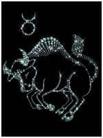 Хрустальная картина со стразами Телец 30x40 см